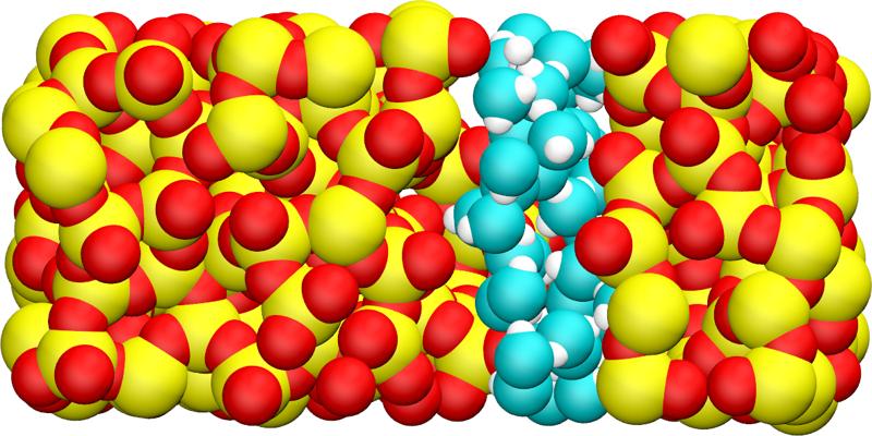 Water in a silica nanopore